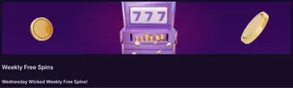 Claim your Wednesday Weekly Free Spins at SpinBet – spin to win every week SpinBet slot machine with gold coins and 777 symbol promoting Weekly Free Spins